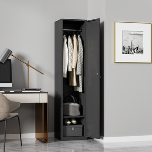 Chất Lượng Cao Dày Thép Màu Đen Duy Nhất Cửa <span class=keywords><strong>Locker</strong></span> Nhân Viên Ký Túc Xá Phòng Tắm Lưu Trữ <span class=keywords><strong>Locker</strong></span> Tủ Với Khóa Tủ Khóa Đơn Giản - Product Image 3