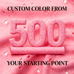 Tissu jacquard texturé estival à œillets brodés en tricot teint sur mesure, soluble à l'eau, pour chemises et robes pour femmes - Product Image 4