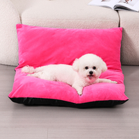 Moonking Lit Confortable pour Grand Chien, Coussin Élastique pour Chat, Coussin Chaud d'Hiver pour Animaux, Tapis Doux pour Canapé de Chat Moyen, Accessoires pour Petite Niche à Chat