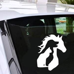 アニマルホースキャットドッグシルエットステッカーカーバンパーウィンドウドアビニールデカールギフトダイカットデカールラップトップウィンドウガラスビニールステッカー - Product Image 1