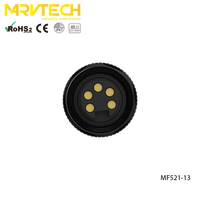 MARVTECH 7/8 ''Boîtier en plastique nylon étanche femelle 5 broches Connecteur de câble filaire avec écrou en fonte d'aluminium pour l'alimentation