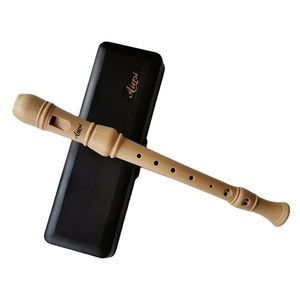 Flûte à bec soprano allemande en érable massif à 8 trous, instrument de musique à vent en bois, marque personnalisée avec étui rigide - Product Image 3