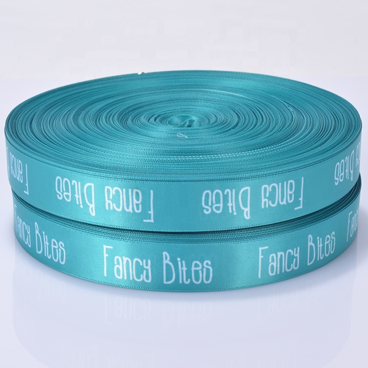 Custom logo Polyester Printed Satin Ribbon Image 2
