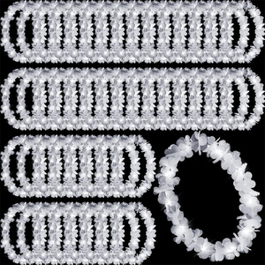 LED Hawaiian Leis Light Up Flower Leis Necklace with LED Lights Beach Tropical Carnival Party Supplies Luau Leis for Masquerade - Product Image 3
