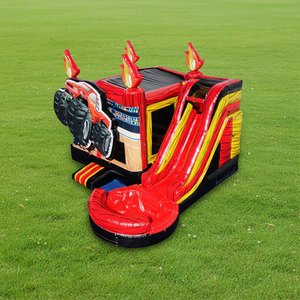 Castillo Inflable 5 en 1 Monster Truck con Tobogán Acuático/Seco, Castillo Inflable Comercial con Piscina Extraíble - Product Image 1