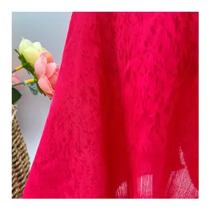High Standard Plain Custom Brocade Jacquard Fabric Chiffon 100% Polyester Crinkle Pleated Crepe Chiffon Floral Fabric