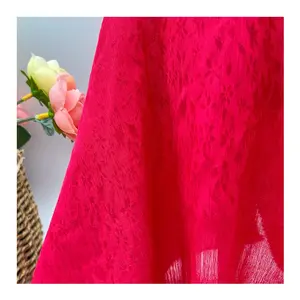 High Standard Plain Custom Brokat Jacquard Stoff Chiffon 100% Polyester Crinkle Plissee Crêpe Chiffon Blumen stoff