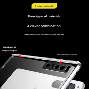 Étui en verre trempé double face avec cadre métallique magnétique intégral pour Sony <span class=keywords><strong>Xperia1</strong></span> IV X10 V avec protection de l'objectif de l'appareil photo - Product Image 5