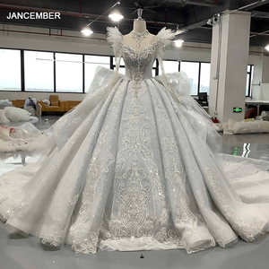 Per Jancember 2024 <span class=keywords><strong>donna</strong></span> elegante abito da sera LSMX076 moderno lusso di alta qualità per gli ospiti di nozze applique in cristallo di pizzo - Product Image 1