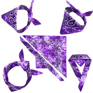 Bandanas en coton personnalisés avec logo, 22*22 pouces, bandanas à motifs paisley, bandanas fantaisie à dégradé, foulards de cowboy pour hommes et femmes - Product Image 3