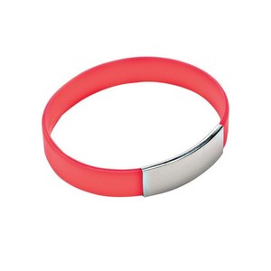 Braccialetto in Silicone rosso per gli uomini accessorio cordino resistente - Product Image 1
