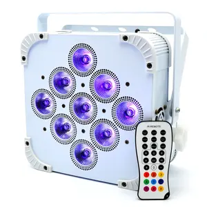 Profession elle 9 Stück 10W RGBW 4 in1 kabellose batterie betriebene Par Light für Stage Event Decoration Disco