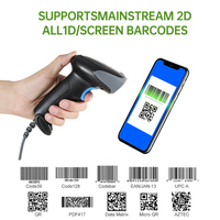 Escáner de mano 2D de alta velocidad Código QR con cable Lector de código de barras OEM Escáner Android