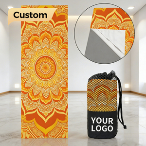 Serviette de yoga en microfibre colorée et élégante - Impression par sublimation de logo personnalisé directement en usine pour des activités personnalisées - Product Image 1