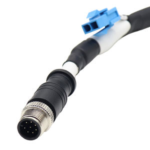 Câble USB 3.0 Micro-B M12 8 broches étanche Romtronic personnalisé, transfert de données haute vitesse, qualité industrielle, gaine en PTFE et aluminium, 12V, à visser - Product Image 3