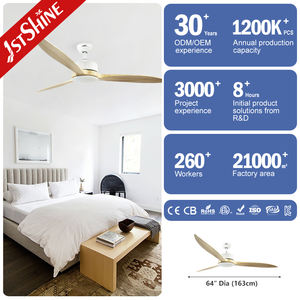 1stshine Ventilateur de Plafond Moderne Intérieur Offre Spéciale Moteur Economie d'Energie Eclairage Grands Ventilateurs de Plafond 64 Pouces avec Télécommande - Product Image 3