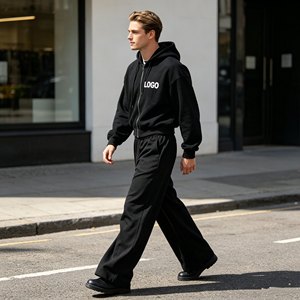 Custom hoodie men's <b>sets</b>,3D Embroidered acid washed Streetwear Hoodie & <b>Sweatpants</b> <b>Sets</b> for Men,100% Cotton Tracksuit men clothe - Product Image 2
