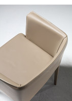 Fauteuil de salle à manger en cuir de luxe léger pour intérieur de maison, salon, hôtel, appartement
