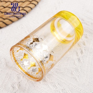 Verres marocains 12pcs pack <span class=keywords><strong>verre</strong></span> à thé 7oz gobelets en <span class=keywords><strong>verre</strong></span> coloré avec couleurs décor doré thé <span class=keywords><strong>verre</strong></span> thé tasses ensemble - Product Image 6