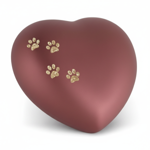 Urnas de cremación para mascotas de latón con diseño único en forma de corazón, urnas al por mayor para cenizas de gatos y perros, urnas conmemorativas para mascotas a bajo precio - Product Image 1