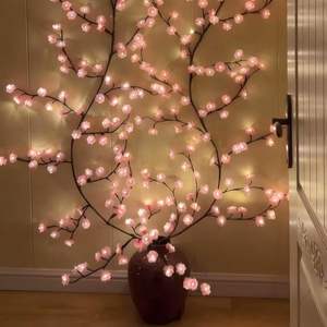 TSINYE LED 1.6M72LEDs Intérieur Maison Mur Porte Fenêtre Lumières <span class=keywords><strong>De</strong></span> Noël Cerise LED Arbre Branche Fleur Saule Vigne 8 Modes Lumières - Product Image 6
