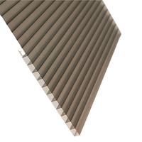 Panneau creux en polycarbonate à double paroi moderne en plastique transparent de 4 mm 8 mm avec protection UV pour serre agricole et pavillon