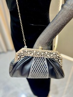 Sommer-Clutch mit Strass für Damen, Glitzernde Party-Abendtasche, Ketten-Schultertasche, Luxuriöse Wolkenform PU-Leder Handtasche