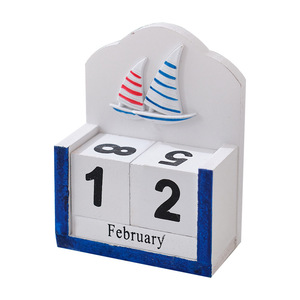 Ornement de calendrier en bois de style méditerranéen, petit design de gouvernant, décoration de bureau, accessoire de gestion du temps - Product Image 4