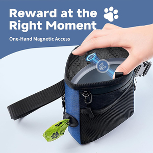Sac à friandises mains libres OEM avec doublure en silicone, fermeture magnétique à une main, sac à friandises pour l'entraînement des chiens, pochette à friandises pour l'entraînement des animaux de compagnie - Product Image 4