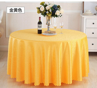 Nappe Jacquard ronde blanche en polyester à petites fleurs nappe de table colorée pour banquet de mariage vente en gros