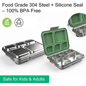 Customized Food Grade 304 Stainless Steel Bento <b>Lunch</b> <b>Box</b> for Kids Bpa-free Reusable Portable Kids <b>Lunch</b> <b>Box</b> - Product Image 4
