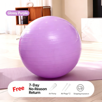 Pelota de Yoga de PVC Reforzada a Prueba de Explosiones, Resistente a la Compresión, Incluye Bomba, Diseño para Ejercicios de Estiramiento para Adultos y Mujeres Embarazadas, 55 cm
