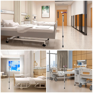 Bâton de marche Ky-1601C en alliage d'aluminium, hauteur réglable de 75,5 à 98 cm, avec lumière intégrée pour personnes âgées - Product Image 2