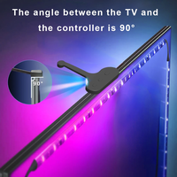 Caméra intelligente IA, synchronisation musicale, bande lumineuse LED RGBIC pour téléviseur, alimentation USB, contrôle par application, pour home cinéma, salle de jeux, ambiance, bande lumineuse