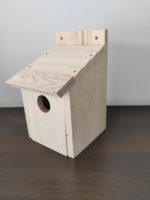 Cage et mangeoire pour oiseaux en bois de pin de couleur naturelle, personnalisées, écologiques, à suspendre au mur pour les perroquets et les oiseaux