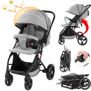 Phía Trước Xử Lý Có Thể Tháo Rời 3 Nếp Gấp Một Tay Nhanh Chóng Gấp Xe Đẩy Cho Trẻ Sơ Sinh Pram Trẻ Sơ Sinh Toddler Xe Đẩy Với Lưu Trữ Lớn Giỏ - Product Image 1