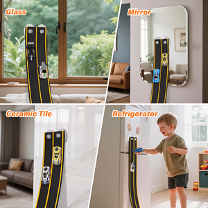 Circuit de course flexible pour enfants – Ensemble de piste de course pliable à faire soi-même, créez vos propres boucles et torsions, jouet de circuit de course portable et enroulable - Product Image 2