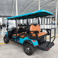 Voiturette de golf électrique grande capacité 7 places, frein à disque sur les quatre roues, haute garde au sol pour le transport commercial