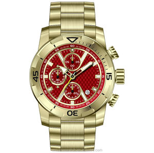 Montres-bracelets pour hommes avec cadran personnalisé, en acier inoxydable, multifonctionnelles, mouvement chronographe, U2753 - Product Image 3