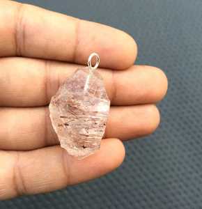 Eautiful Andy hecho 1 Pieces nntreated ough tone ough harm opopper oputile emstone 92,5 Sterling ililver endant - Product Image 4