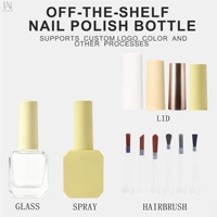 Meilleures ventes 2026 – Flacon de vernis à ongles gel 12ml 15ml personnalisé avec logo, sérigraphie couleur unique, avec bouchon et pinceaux