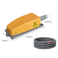 KACON HRF-MD212Y interrupteur à pied industriel en alliage d'aluminium moulé de qualité IP54 avec contact plaqué or 24K