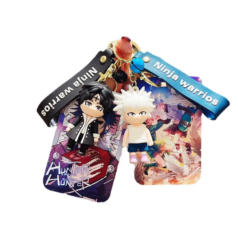 Hot Phim Hoạt Hình Nhật Bản Anime Thẻ Set Búp Bê Móc Chìa Khóa Bán Buôn Hunter Kula Sinh Viên ID Chủ Keychain Với Dây Đeo Cổ Tay