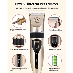 Cortadora y Afeitadora Eléctrica Recargable <span class=keywords><strong>para</strong></span> Mascotas, de ABS y Acero Inoxidable, <span class=keywords><strong>para</strong></span> Perros y Gatos, Juego de Recortadoras, ODM y OEM - Product Image 4