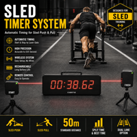 Minuteur intelligent sans fil HYROX Sled Push Pull avec capteur, compteur automatique de tours et de temps, minuteur numérique pour la gym, idéal pour les entraînements CrossFit et HYROX Sled.