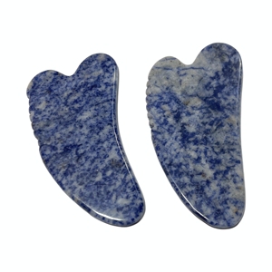Blue Spot Jasper Stone Face Guasha Board <b>Massager</b> Custom Logo Facial Skin - Product Image 3