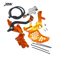 Support de frein XIMU CNC renforcé pour Surron Ultra Bee, avec repose-pieds double étrier gauche en alliage d'aluminium pour moto tout-terrain