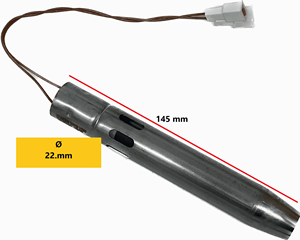 หัวจุดเซรามิก EXTRAFLAME พร้อมท่อเหล็กสำหรับเตาเม็ดเชื้อเพลิง - Product Image 2