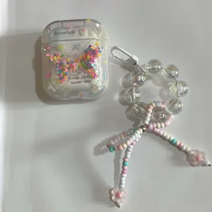 Papillon sables mouvants 3d mignon fleur amour boîte de charge sans fil pour <span class=keywords><strong>apple</strong></span> airpods 1 2 pro 3 2e étui pour écouteurs - Product Image 4