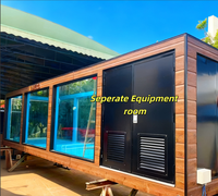 Landmae Homes – Nouvelle structure en acier industriel de luxe, écologique, durable et anticorrosion, conteneur T portable de 40 pieds pour boutique extérieure